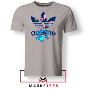 Stitch Character Adidas Parody Sport Grey Tshirt