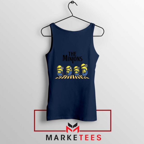 The Minions Abbey Road Navy Blue Tank Top