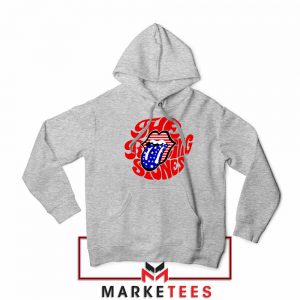 The Rolling Stones Flag Tongue Grey Hoodie