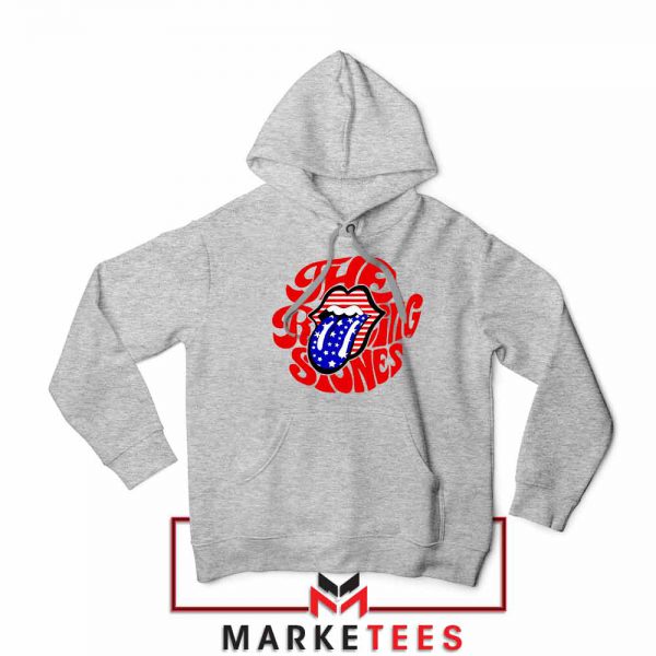 The Rolling Stones Flag Tongue Grey Hoodie