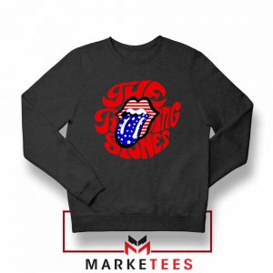 The Rolling Stones USA Tongue Black Sweatshirt