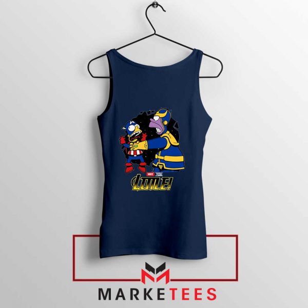 Why You Little Homer Thanos Navy Blue Tank Top