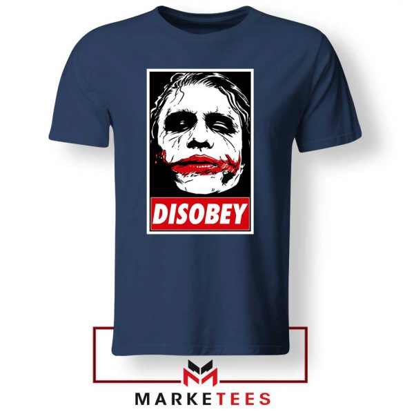 Chaos Disobey Joker Face Navy Tshirt