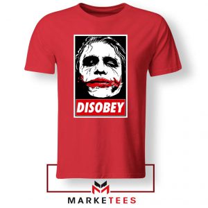 Chaos Disobey Joker Face Red Tshirt