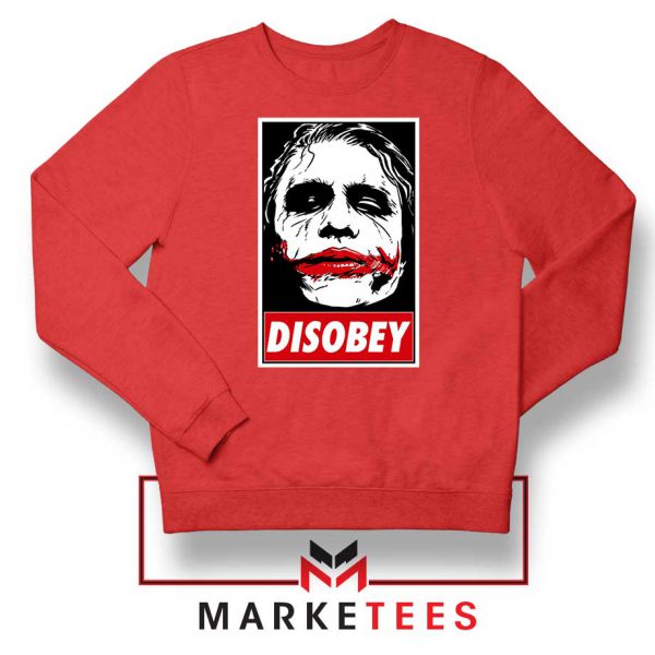 Chaos Disobey Joker Face Red Sweatshirt