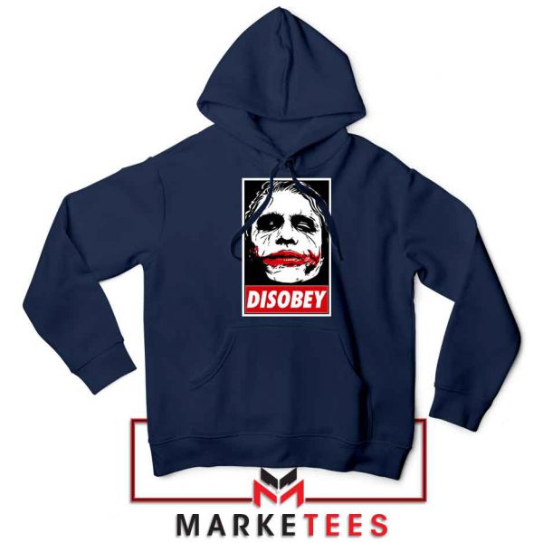 Chaos Disobey Joker Face Navy Hoodie