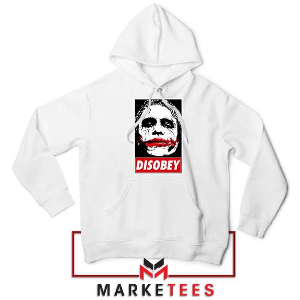 Chaos Disobey Joker Face White Hoodie