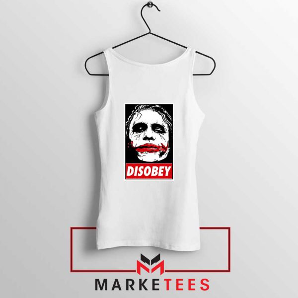 Chaos Disobey Joker Face White White Tank Top