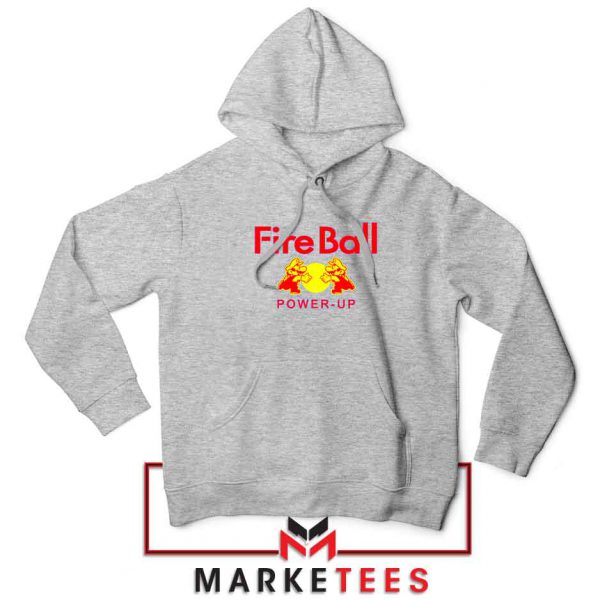 Mario Fire Ball Power Up Sport Grey Hoodie