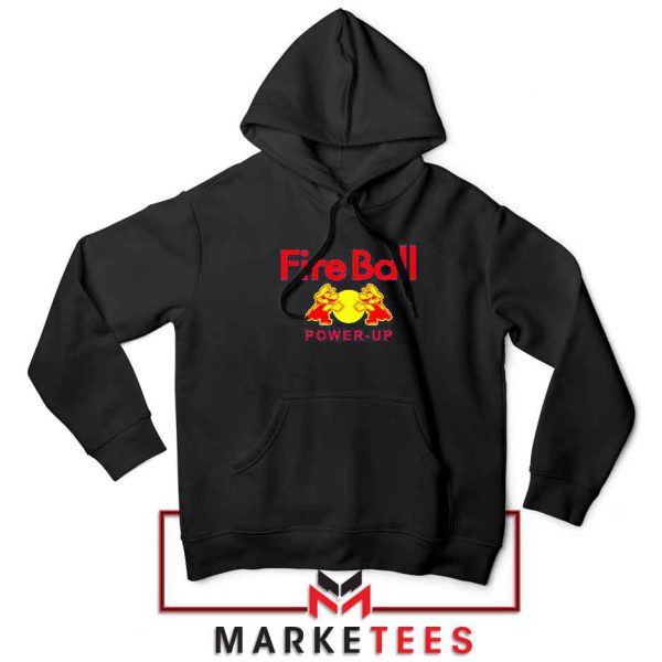 Mario Fire Ball Power Up Black Hoodie