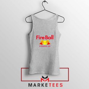 Mario Fire Ball Power Up Sport Grey Tank Top