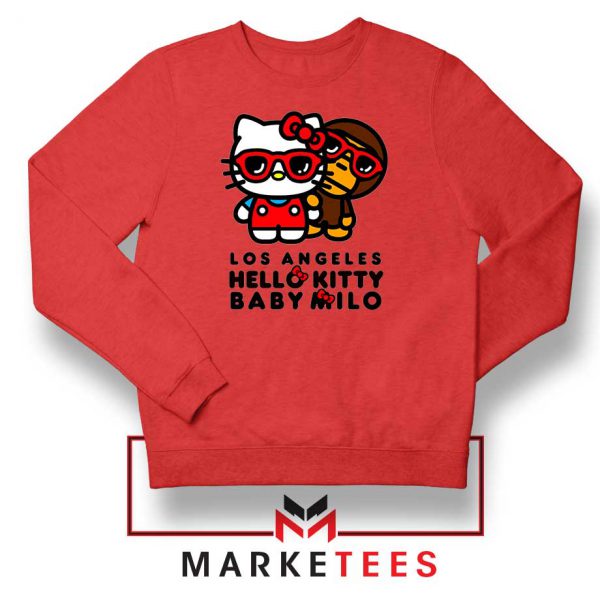 Kitty Milo Los Angeles Design Red Sweatshirt