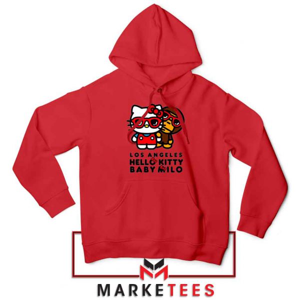 Kitty Milo Los Angeles Design Red Hoodie