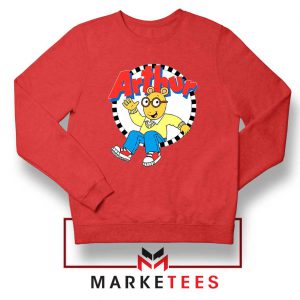 Arthur Cartoon Children Red Sweatshirt