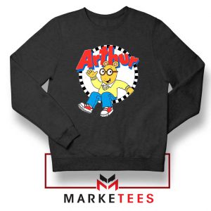 Arthur Cartoon Children Black Sweatshirt