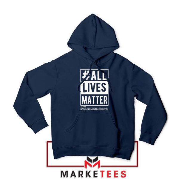 All Life Matter Movement Navy Blue Hoodie