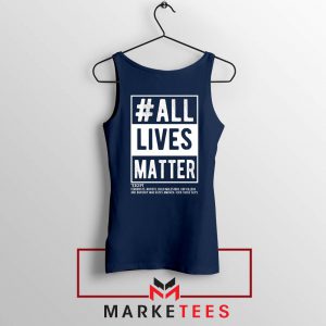 All Life Matter Movement Navy Blue Tank Top