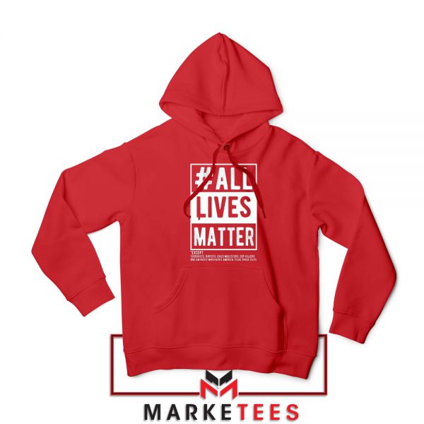 All Life Matter Movement Red Hoodie