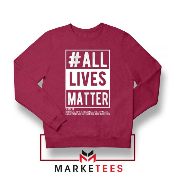 All Life Matter Movement Red Sweatshirt
