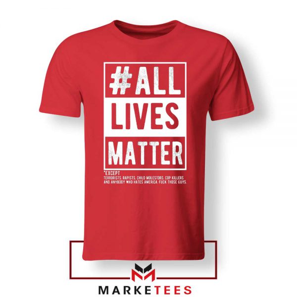 All Life Matter Movement Red Tshirt