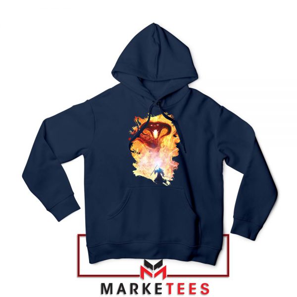 Balrog Monster Scary Navy Blue Hoodie