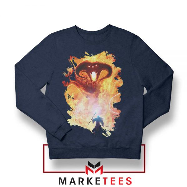 Balrog Monster Scary Navy Blue Sweatshirt