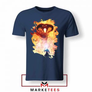 Balrog Monster Scary Navy Blue Tshirt