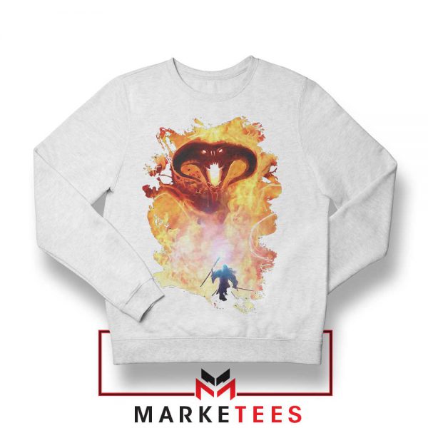 Balrog Monster Scary White Sweatshirt