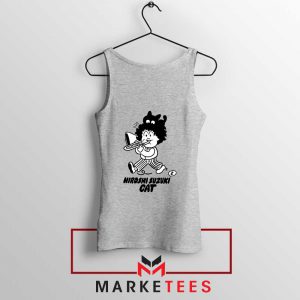 Cat Hiroshi Suzuki Graphic Sport Grey Tank Top