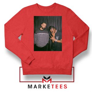 Drake and Travis Scott Red Sweatshirt