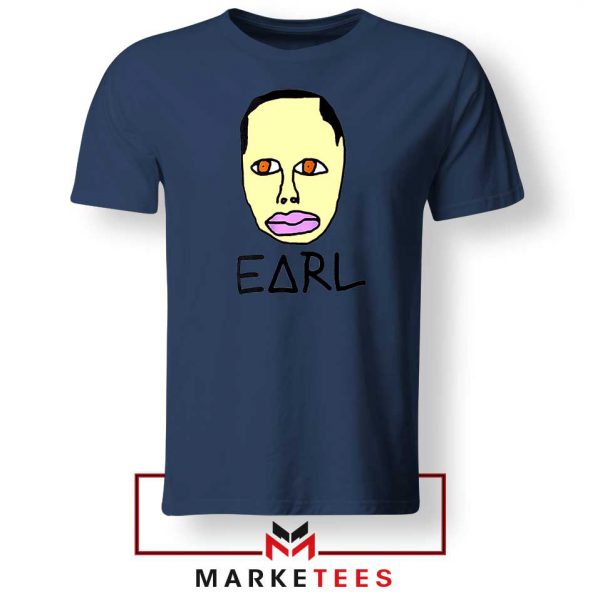 Earl Odd Future Design Navy Blue Tshirt
