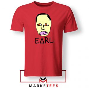Earl Odd Future Design Red Tshirt