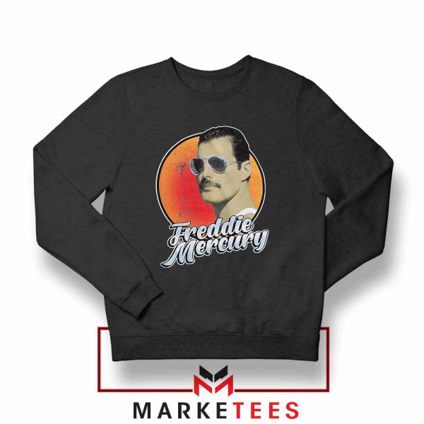 Freddie Mercury Sunglasses Black Sweatshirt