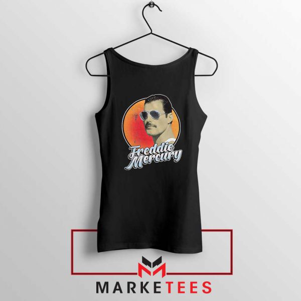 Freddie Mercury Sunglasses Black Tank Top
