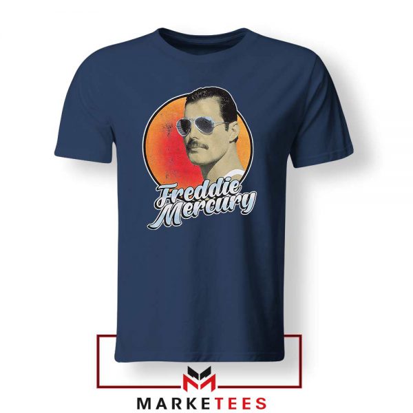 Freddie Mercury Sunglasses Navy Blue Tshirt