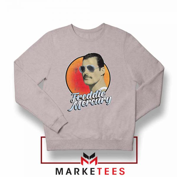 Freddie Mercury Sunglasses Sport Grey Sweatshirt