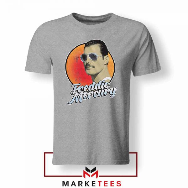 Freddie Mercury Sunglasses Sport Grey Tshirt