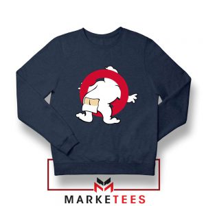 Ghostbutters Film Parody Navy Blue Sweater