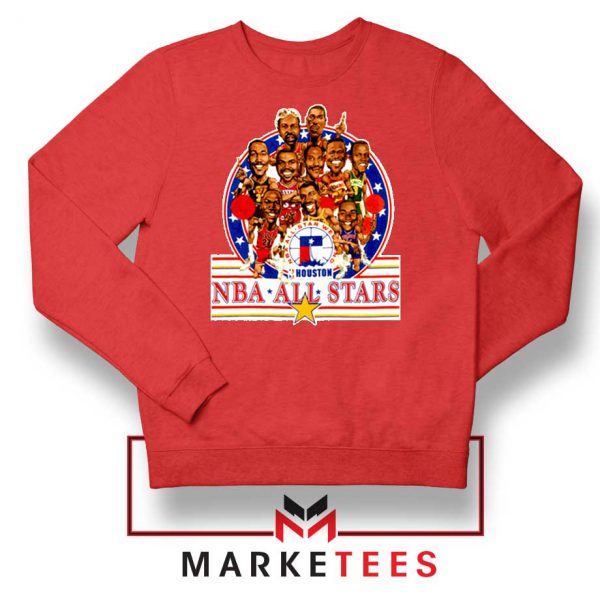 New NBA 1989 All Star Red Sweatshirt