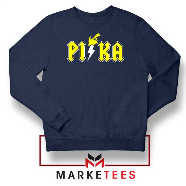 New Pika Pokemon Designs Navy Blue Sweatshirt