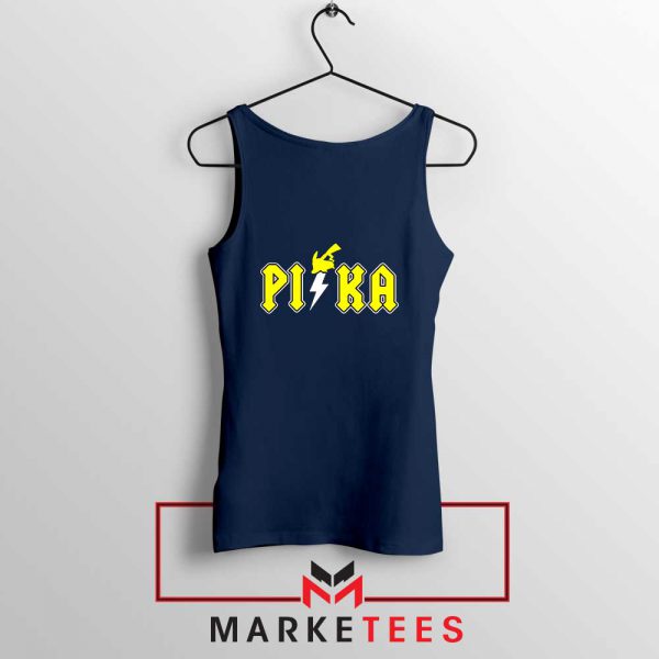 New Pika Pokemon Designs Navy Blue Tank Top