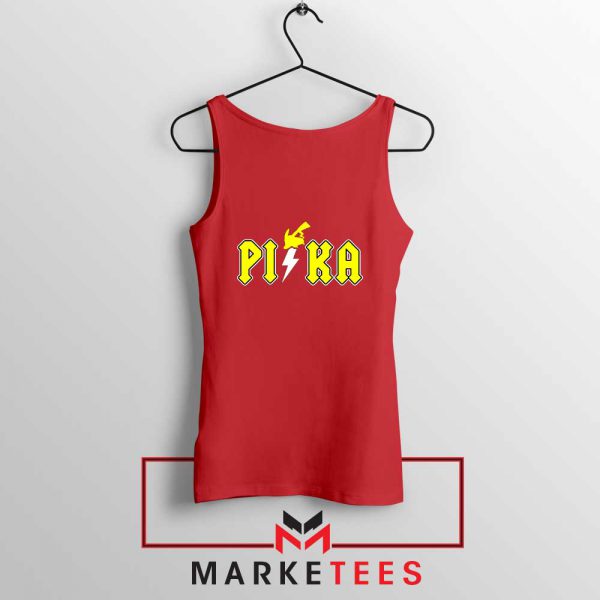 New Pika Pokemon Designs Red Tank Top