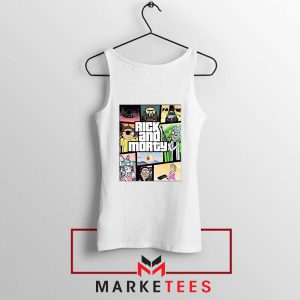 New Rick and Morty GTA Logo White Tank Top