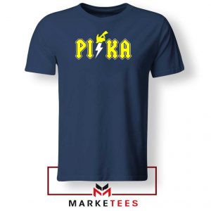 Pika Pokemon Designs Navy Blue Tshirt