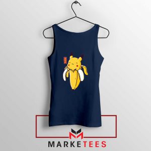 Pikachu Banana Navy Blue Tank Top