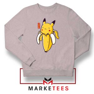 Pikachu Banana Sport Grey Sweatshirt