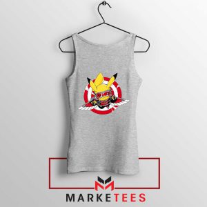 Pikachu The Falcon Design Sport Grey Tank Top