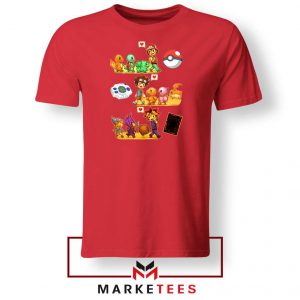 Pokemon Digimon Anime Series Red Tee