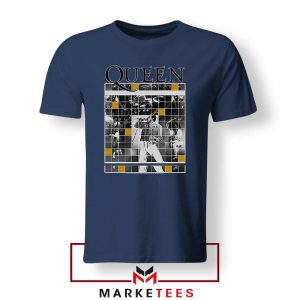 Queen Freddie Grid Designs Navy Blue Tshirt