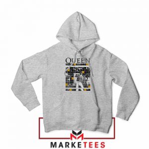 Queen Freddie Grid Designs Sport Grey Hoodie